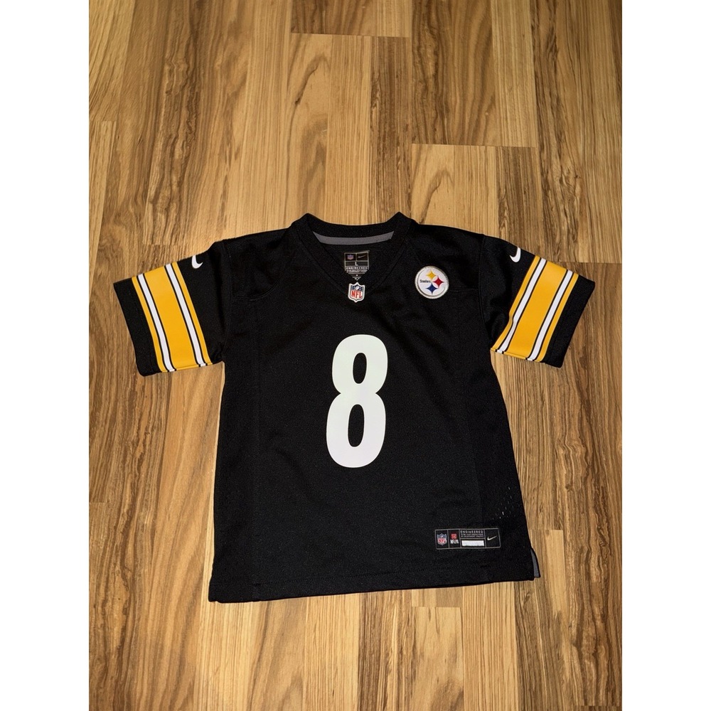 Nike On Field Pittsburgh Steelers Pickett #8 Black Jersey Kids Size 7